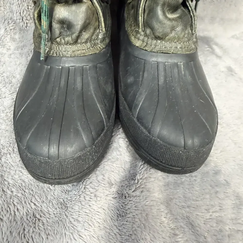 Sorel Badger Winter Boots Womens 7 Olive Leather Waterproof Snow Boots Canada